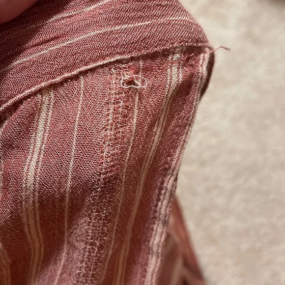 Rust Orange and Cream Wrap Skirt - Picture 6 of 6